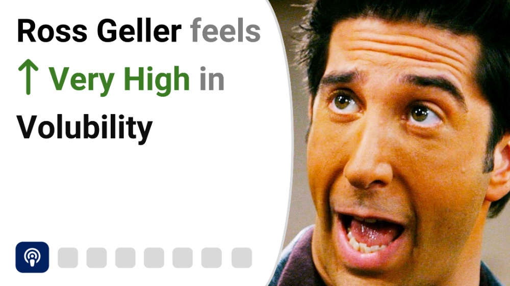 Ross Geller feels Very High in Volubility