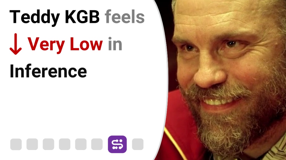 Teddy KGB feels Very Low in Inference